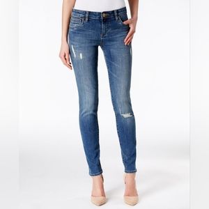 Kut from the Kloth Diana Distressed Low Rise Skinny Jeans
